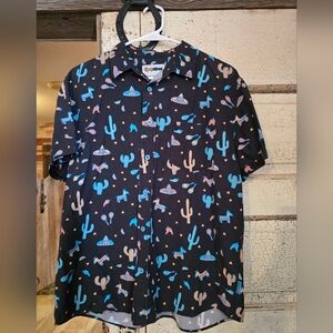 Mens TIPSY ELVES Cinco De Mayo Mariachi Pinata Party Button Shirt Sz. Medium GUC
